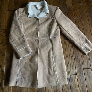 Vintage Murano Faux Suede Sherpa Lined Coat